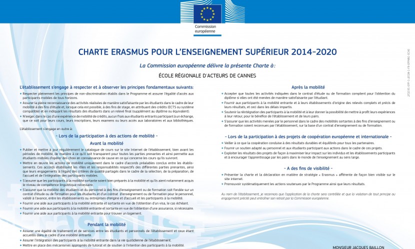 Charte Erasmus +