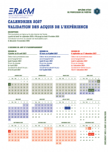 Calendrier VAE 2027