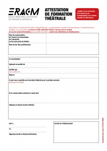 Attestation de formation initiale